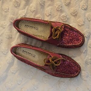 Sperry Top Sider Glitter and leather Boat Shoes